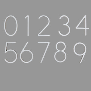 Reflective Modern Floating House Numbers