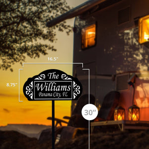 Le Paris Camping RV Sign - 30" Pole