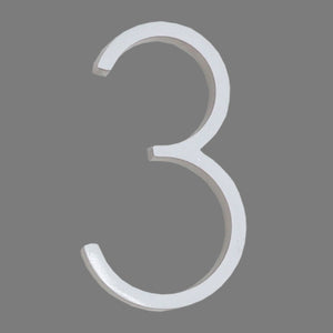 Reflective Modern Floating House Numbers