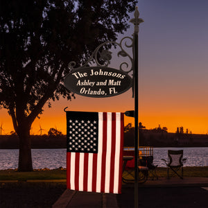 Park Place Reflective Camping Sign With Flagpole
