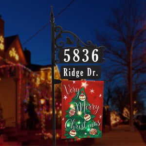 Boardwalk Address Sign With Name Rider And Flag 58" Pole