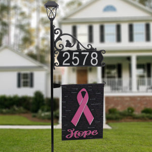 Boardwalk Reflective Address Sign with Hope Flag and Solar Light