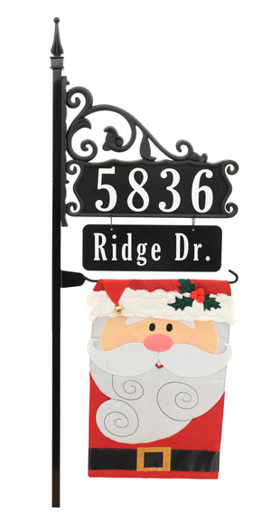 Boardwalk Address Sign With Name Rider And Flag 58" Pole