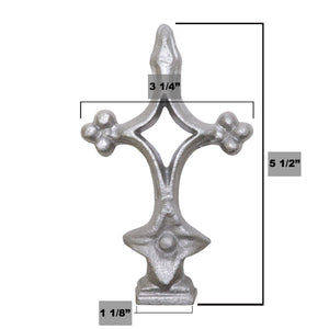 Cross Aluminum Finials - Multi Packs