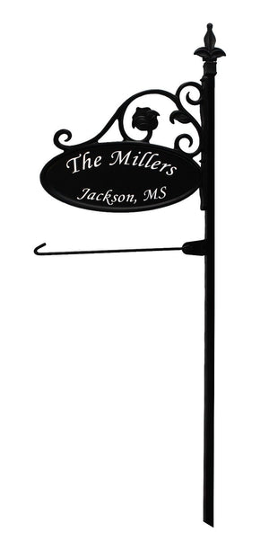 Park Place Reflective Camping Sign With Flagpole