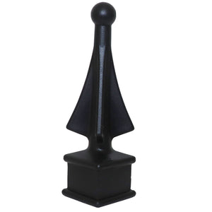 Four-Sided Spire Polypropylene Decorative Fence Toppers - Black