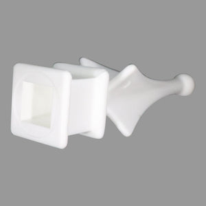 Four-Sided Spire Polypropylene Fence Toppers - White Mult-Pack