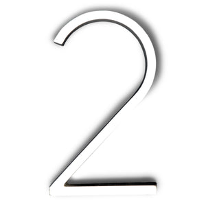 Reflective Modern Floating House Numbers