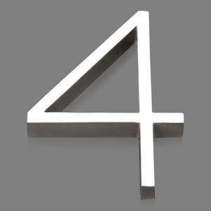 Reflective Modern Floating House Numbers