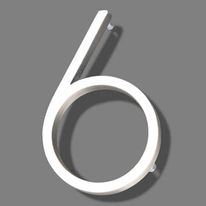 Reflective Modern Floating House Numbers