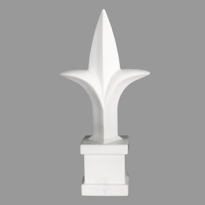 Tri - Spear Polypropylene USA Finial Toppers - White - Multi-Pack