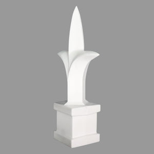 Tri - Spear Polypropylene USA Finial Toppers - White - Multi-Pack