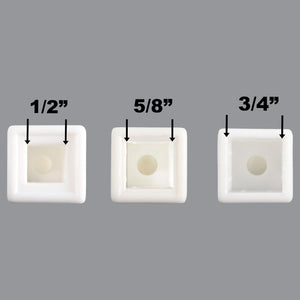 Tri - Spear Polypropylene USA Finial Toppers - White - Multi-Pack