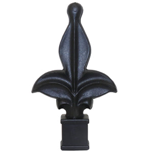 Fleur De Lis Polypropylene Premium Fence Finial Toppers Multi Pack - Black
