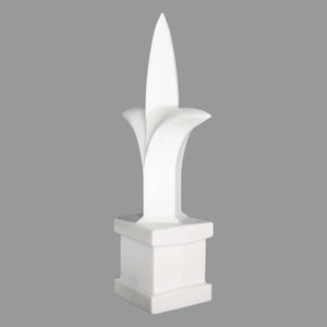 Trident Spear Finial - White