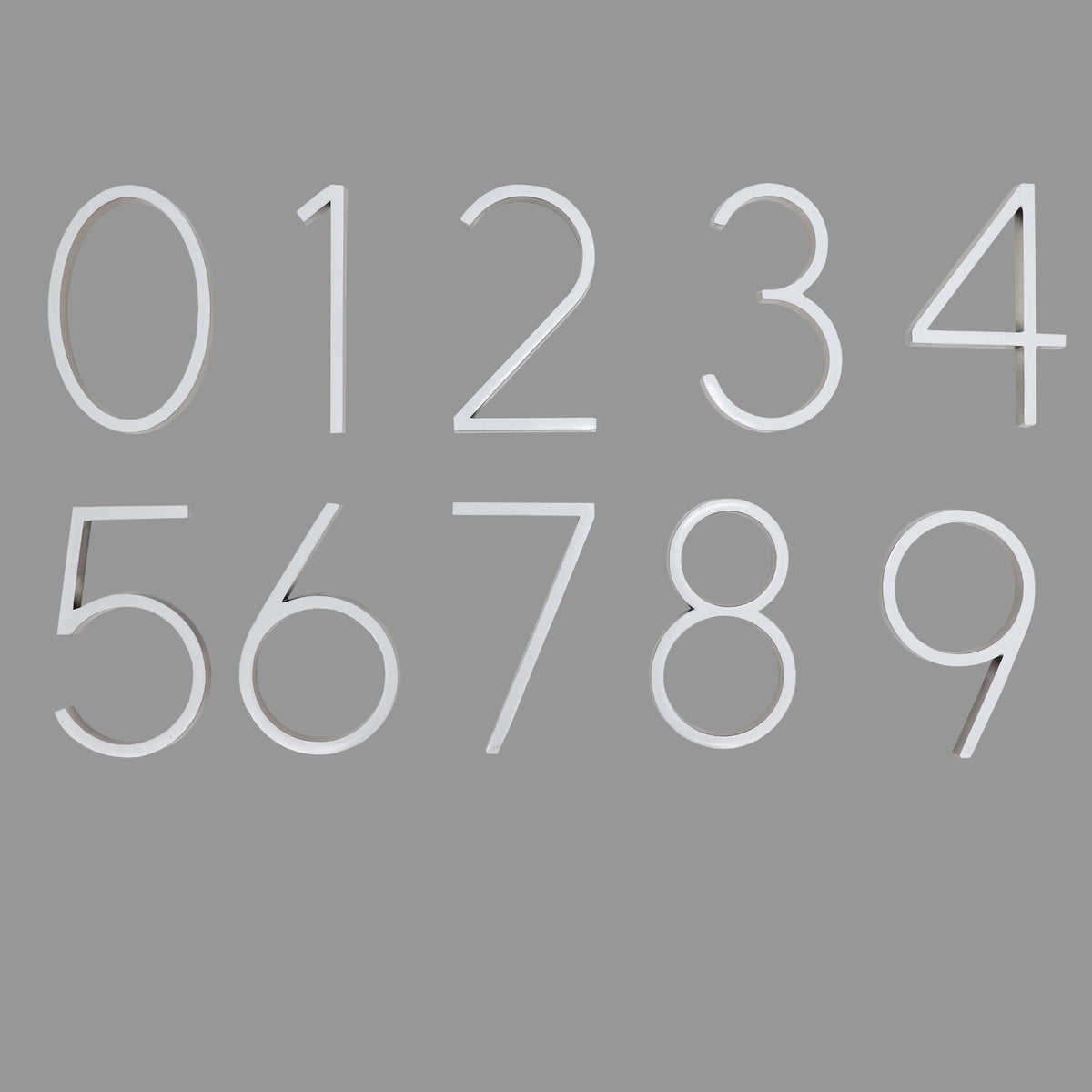 Reflective Modern Floating House Numbers