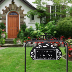 Le Paris Estate Reflective Address Sign