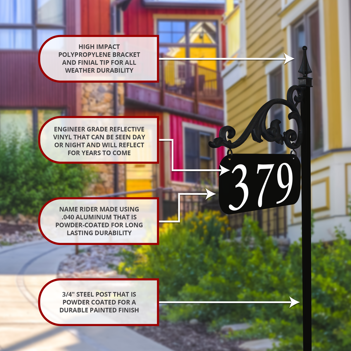 Reflective Address Sign Example Annandale Reflective Address Sign | Address America | Custom Signs