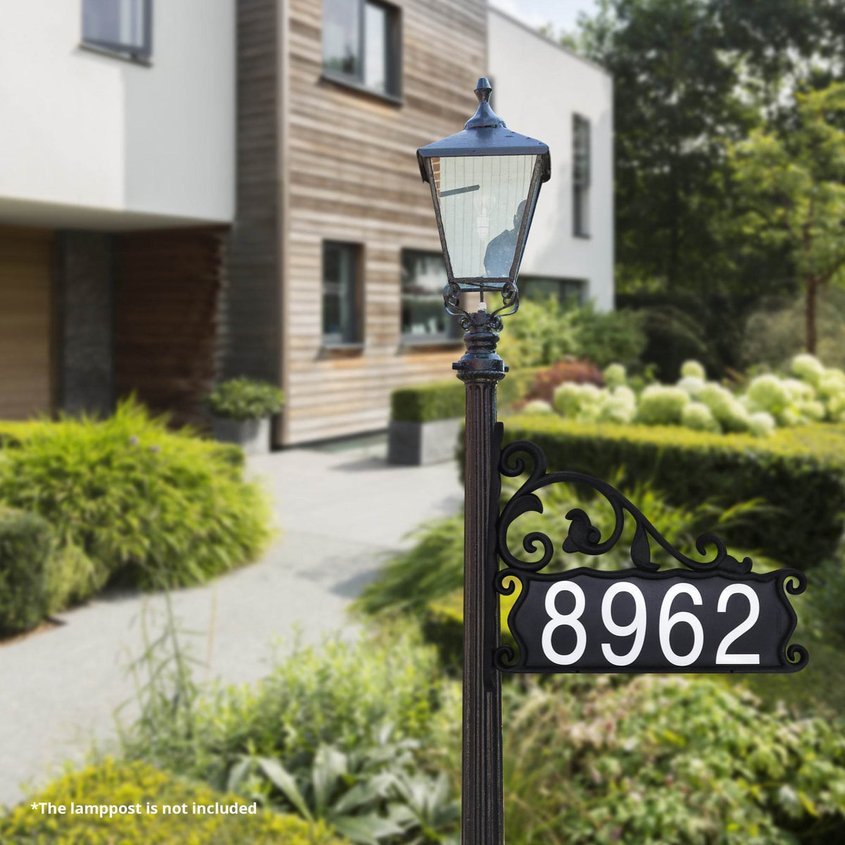 Light Post Address Sign Boardwalk Lamppost Sign - Reflective Address Signs | Address America