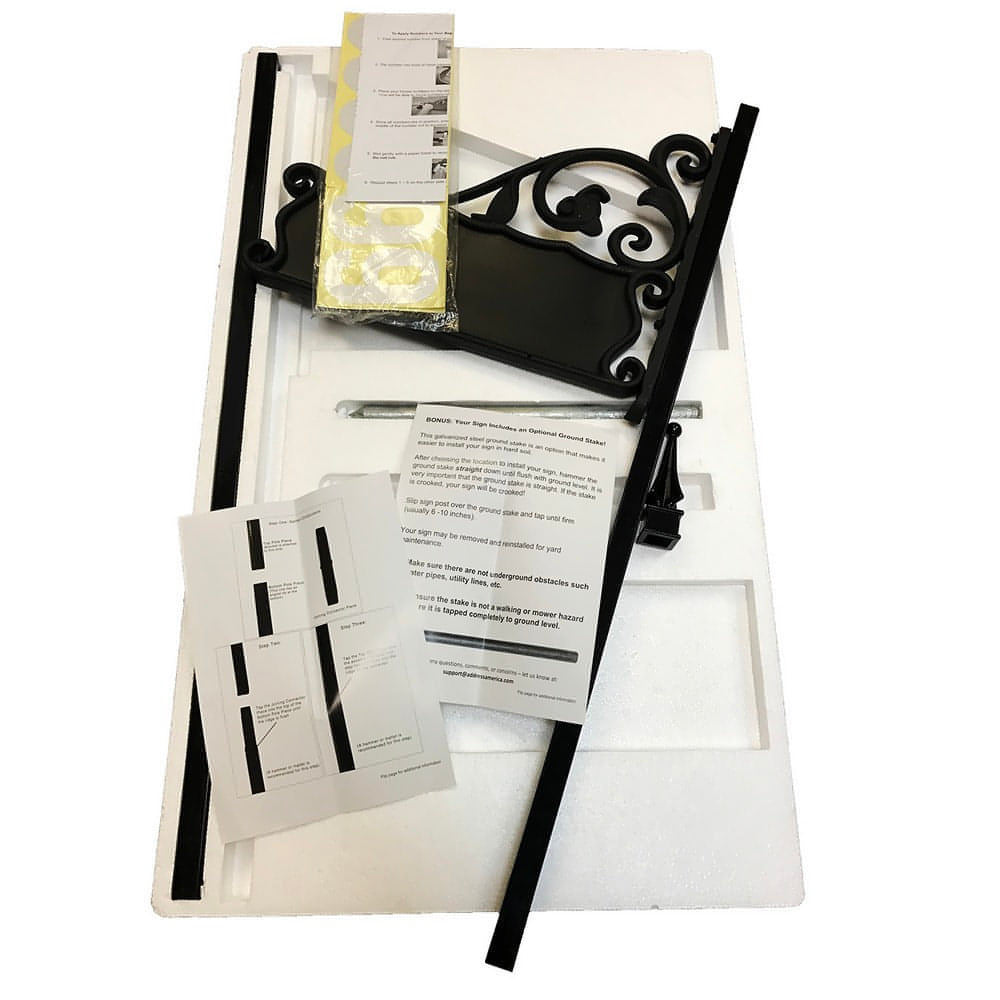 Boardwalk DIY Reflective Lawn Address Sign 48" Post