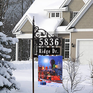 Boardwalk Address Sign With Name Rider And Flag 58" Pole