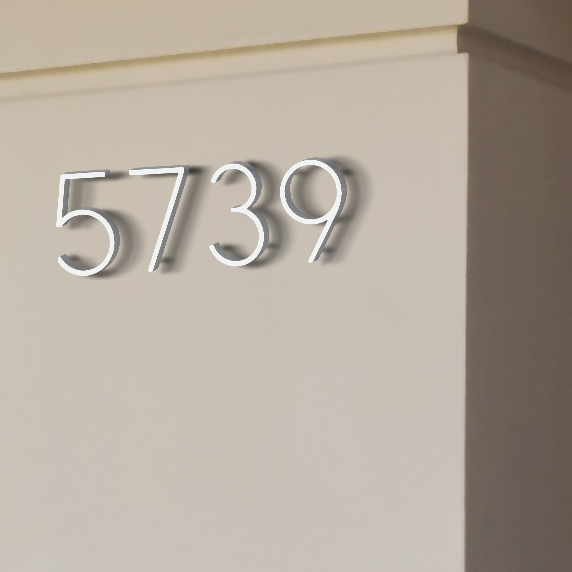 Reflective Modern Floating House Numbers - Address America
