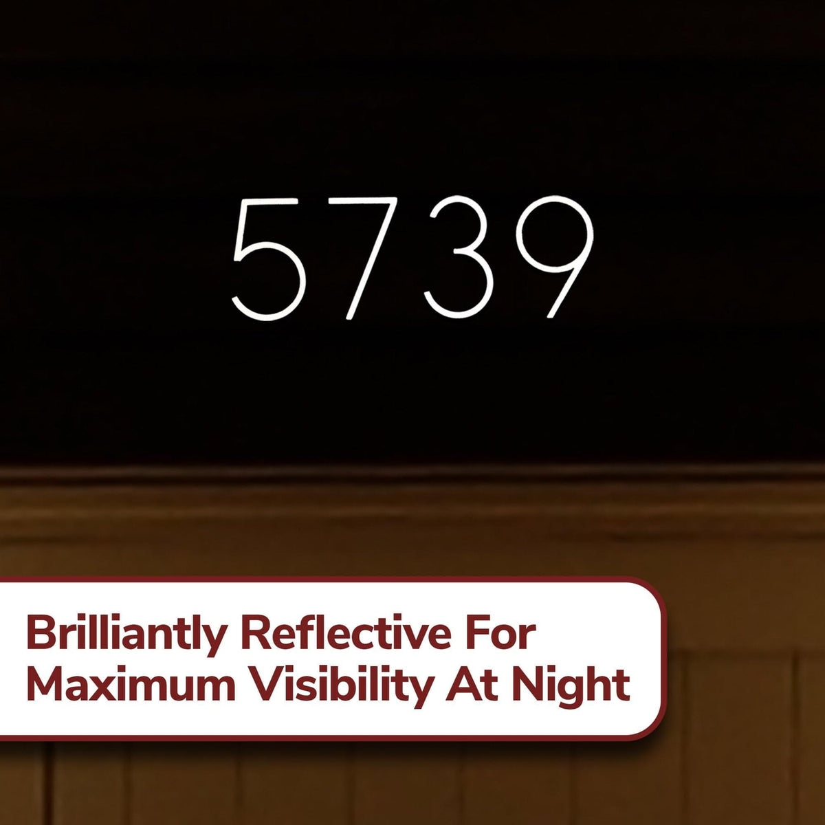 Reflective Modern Floating House Numbers