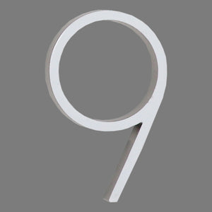 Reflective Modern Floating House Numbers