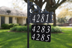 Boardwalk Reflective Address Sign With Extra Large Name Rider