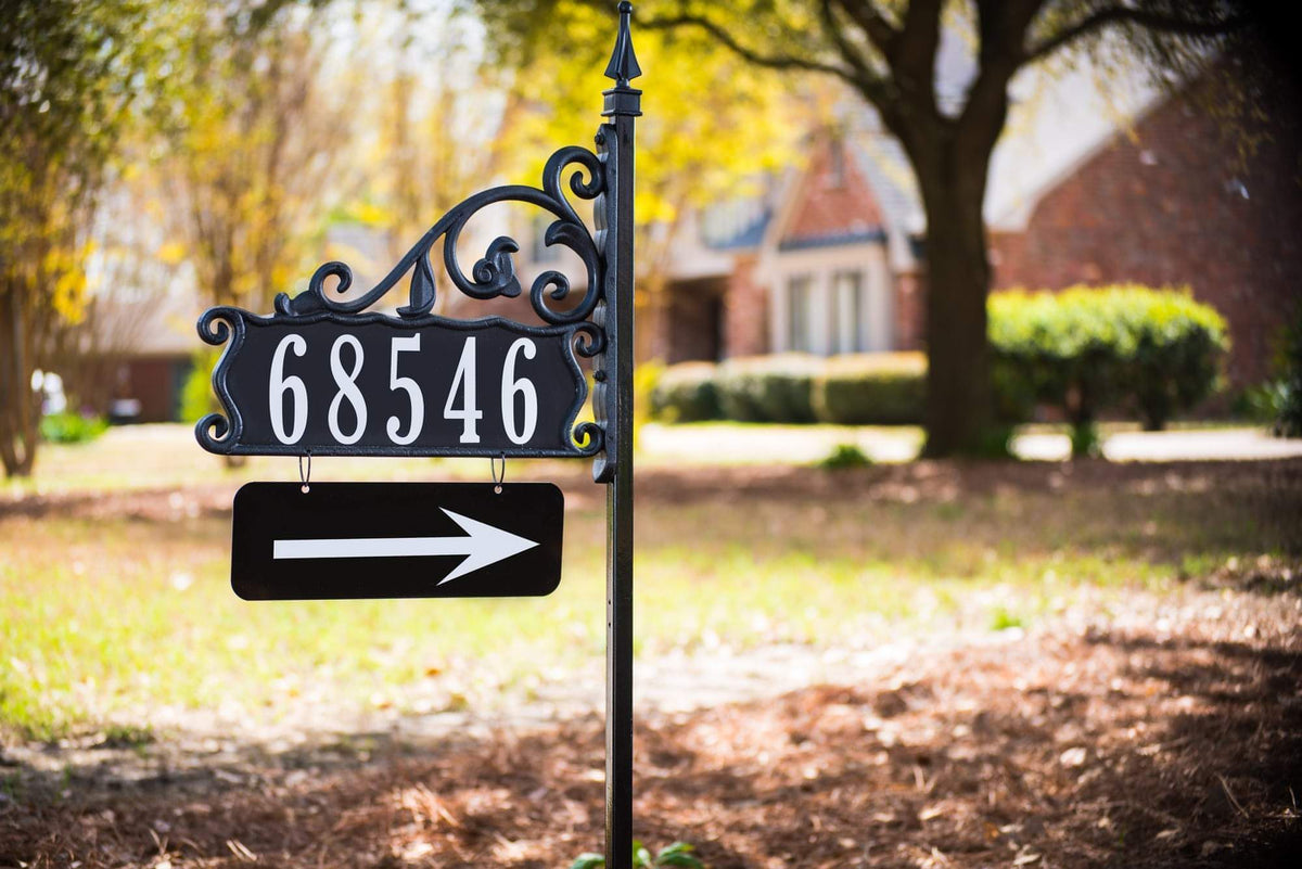 Boardwalk Reflective Address Sign with Custom Name Rider