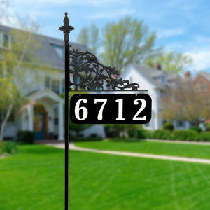 Oak Double Sided Reflective Lawn Address Sign