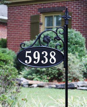 Park Place Oval Double-Sided Reflective Yard Address Sign