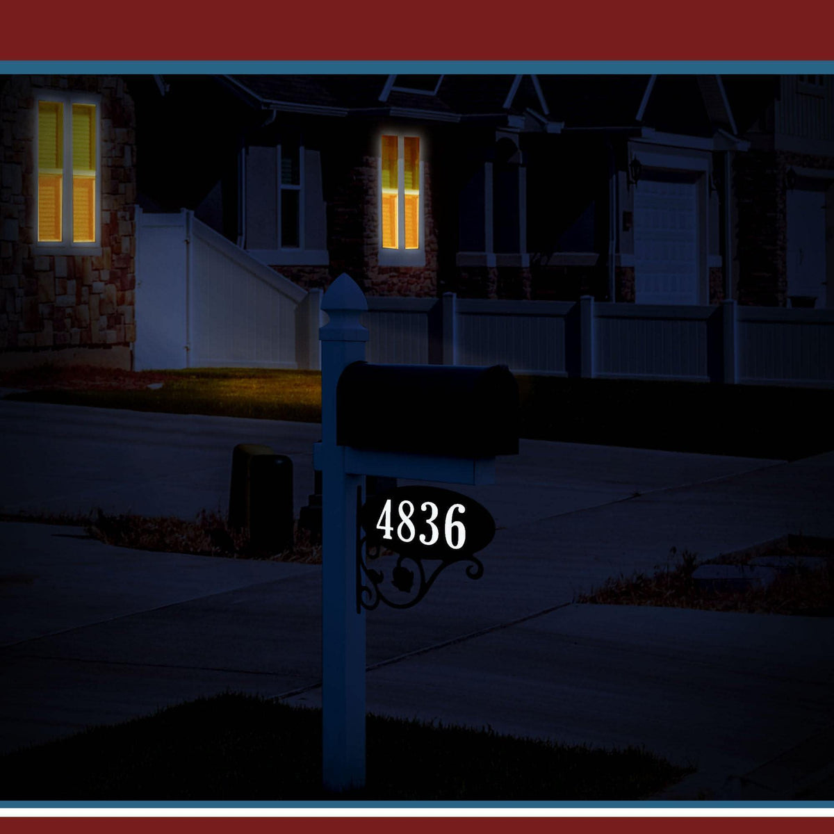 Park Place Oval Reflective Mailbox Sign