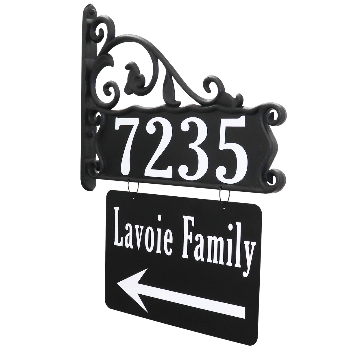 Boardwalk Lamppost Sign With XL Name Rider