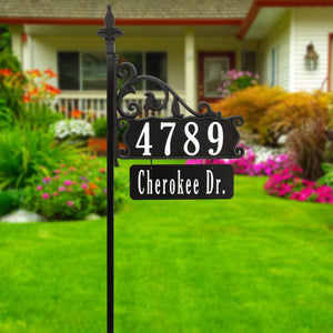 Boardwalk Reflective Address Sign with Custom Name Rider