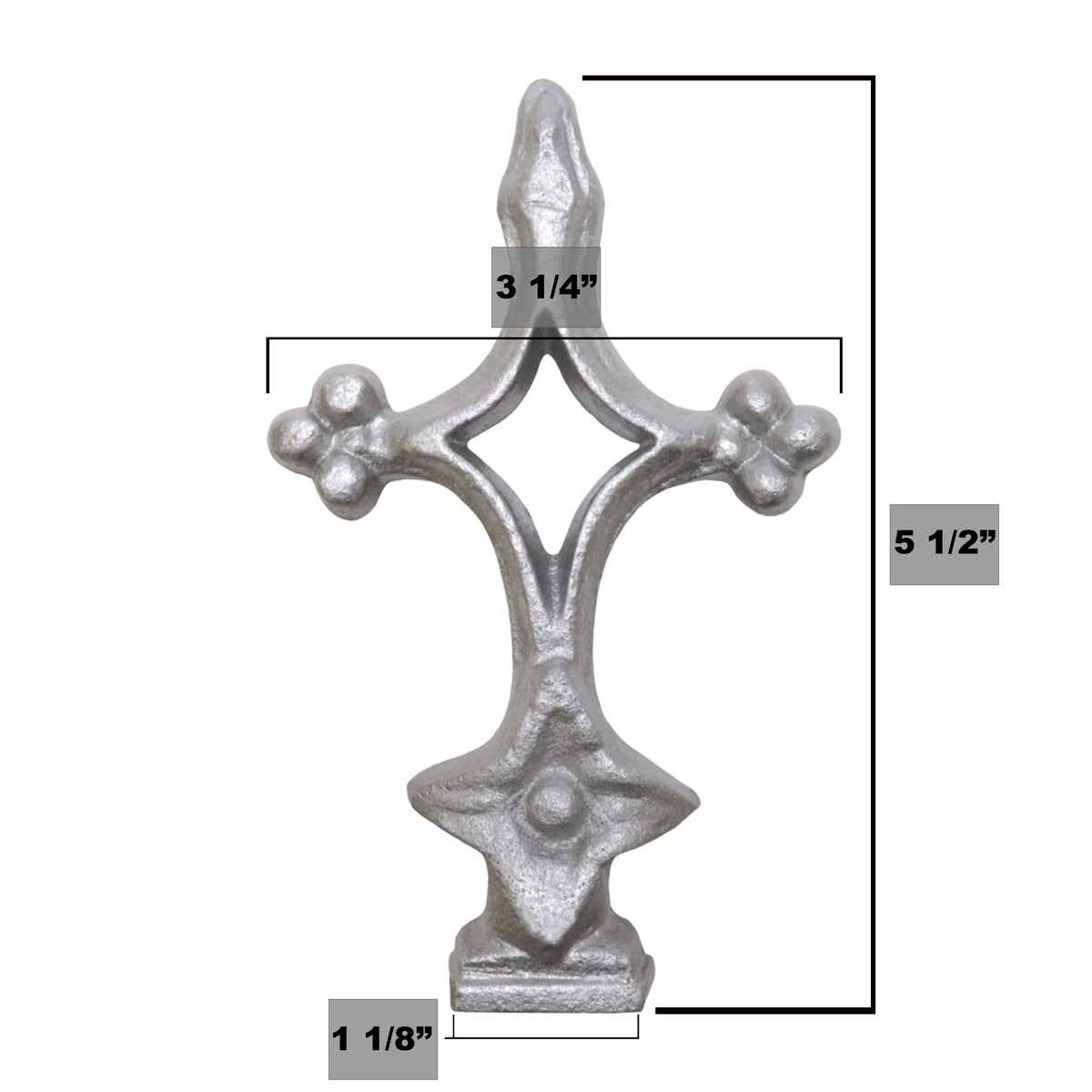 Cross Aluminum Finials - Multi Packs