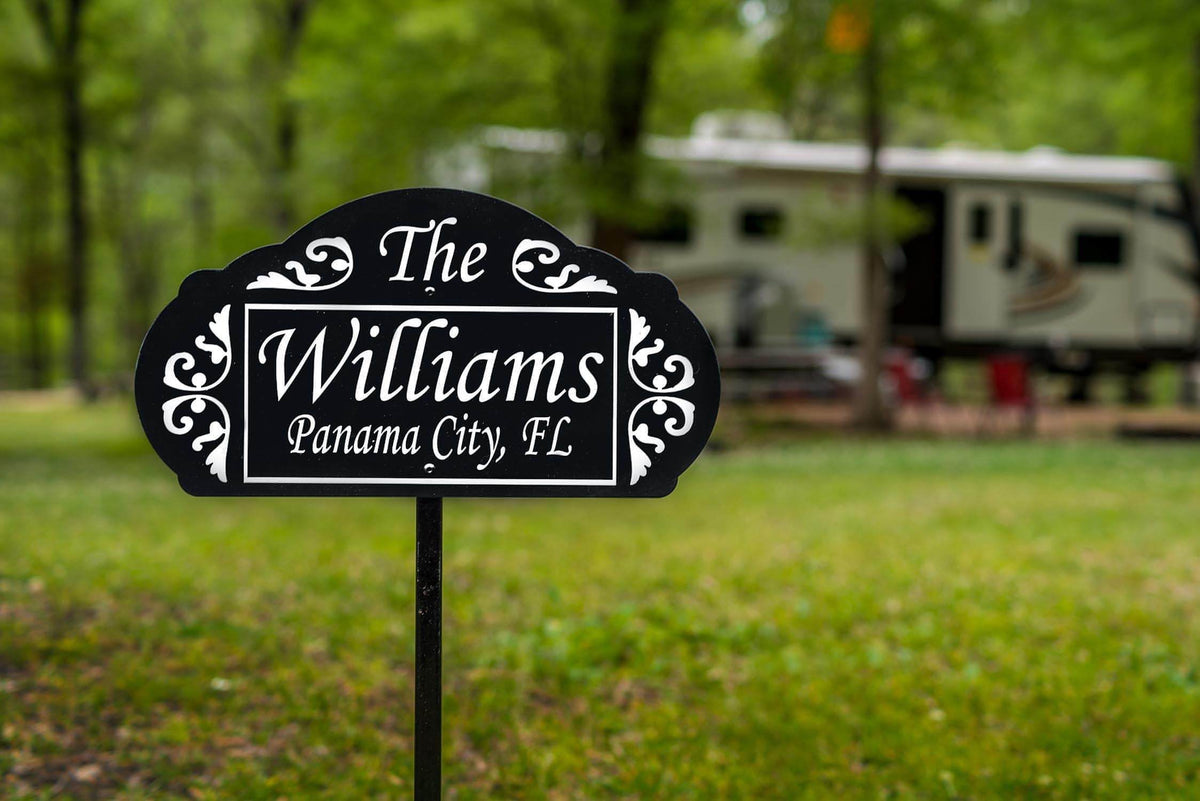 Le Paris Camping RV Sign - 30" Pole