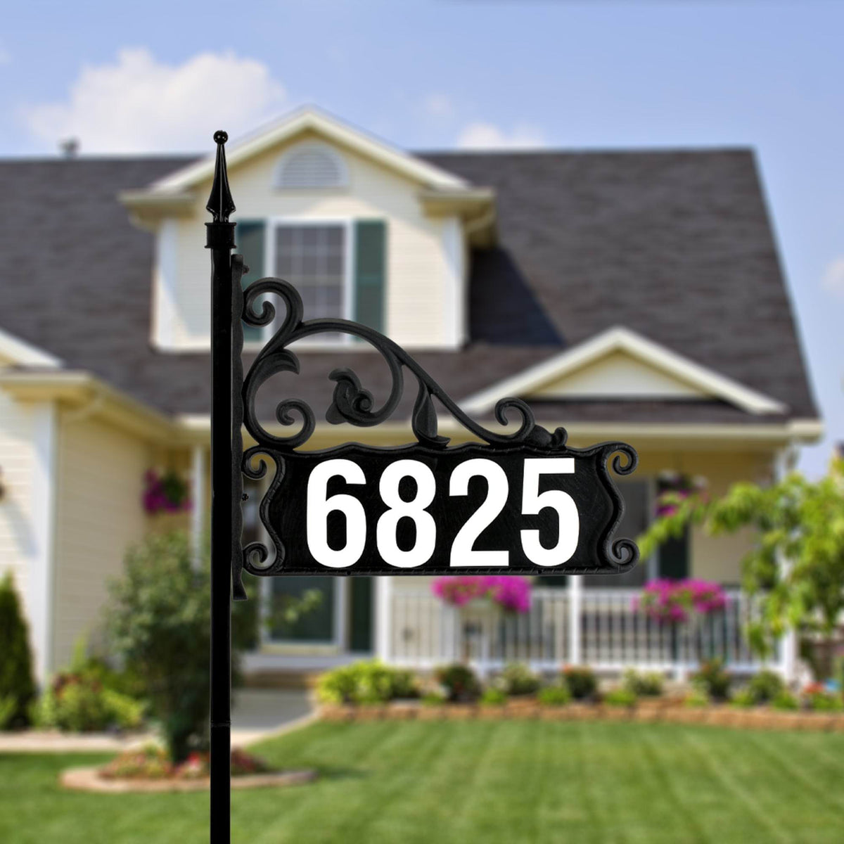 Boardwalk DIY Reflective Lawn Address Sign 48" Post