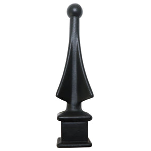 Four-Sided Spire Polypropylene Decorative Fence Toppers - Black