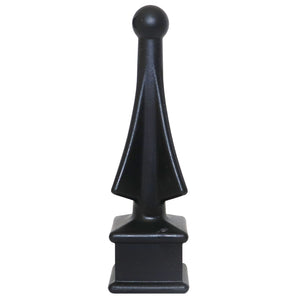Four-Sided Spire Polypropylene Decorative Fence Toppers - Black