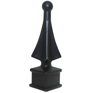 Four-Sided Spire Polypropylene Decorative Fence Toppers - Black