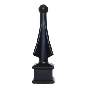 Four-Sided Spire Polypropylene Decorative Fence Toppers - Black