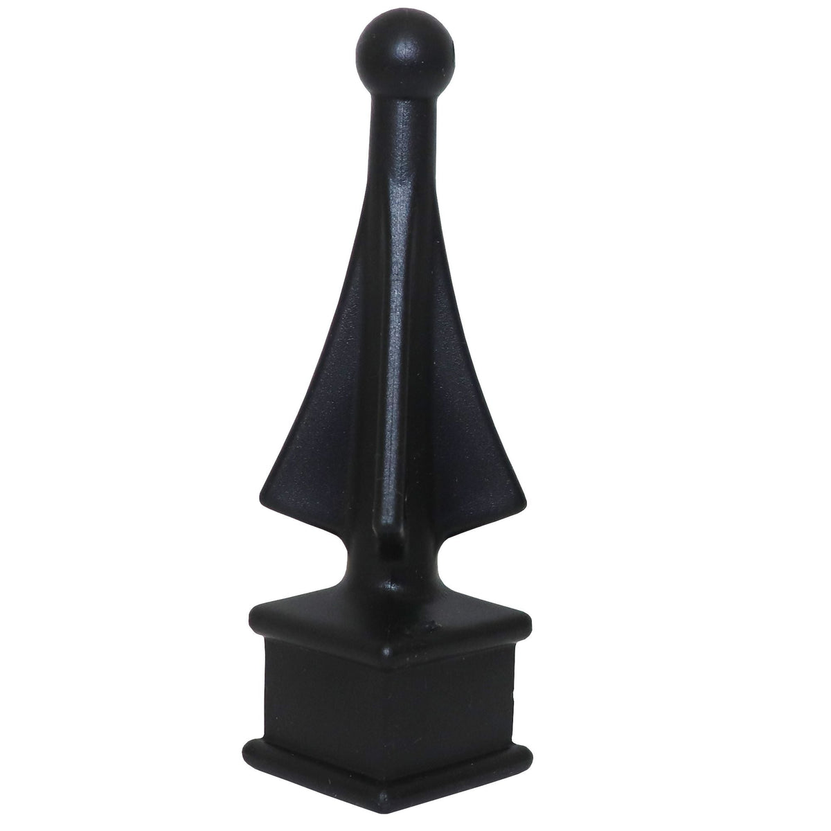 Four-Sided Spire Polypropylene Decorative Fence Toppers - Black
