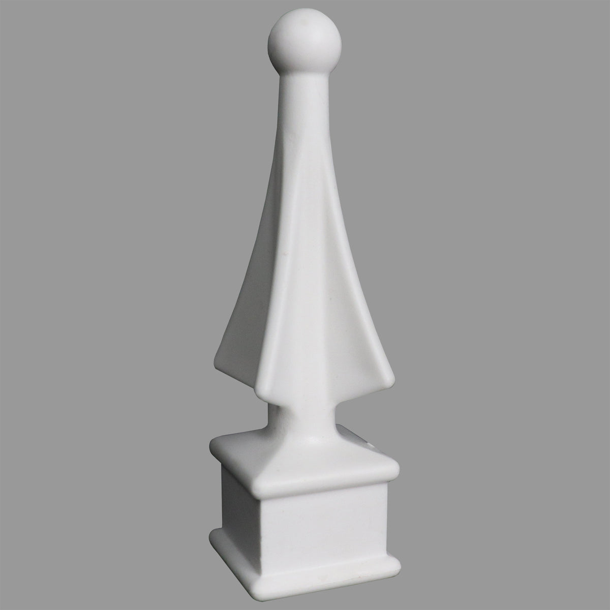 Four-Sided Spire Polypropylene Fence Toppers - White Mult-Pack