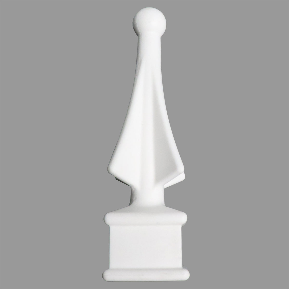 Four-Sided Spire Polypropylene Fence Toppers - White Mult-Pack