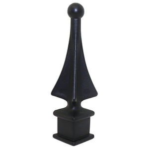 Four-Sided Spire Polypropylene Decorative Fence Toppers - Black