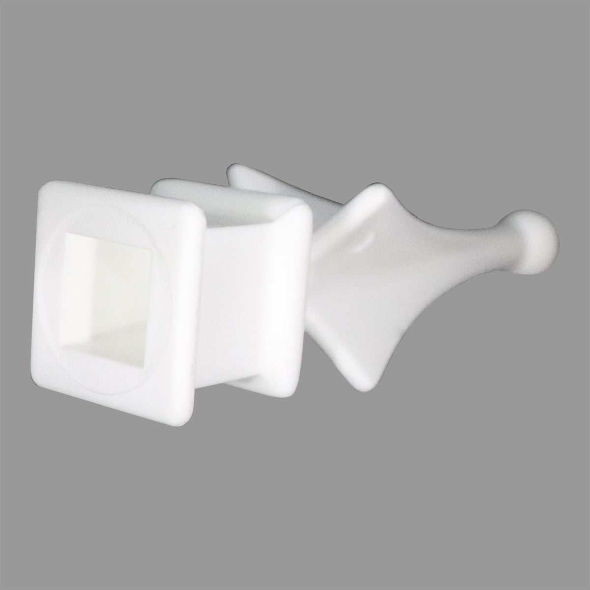 Four-Sided Spire Polypropylene Fence Toppers - White Mult-Pack