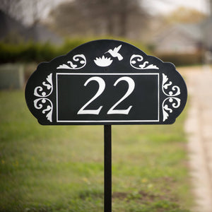 Le Paris Reflective Garden Address Sign