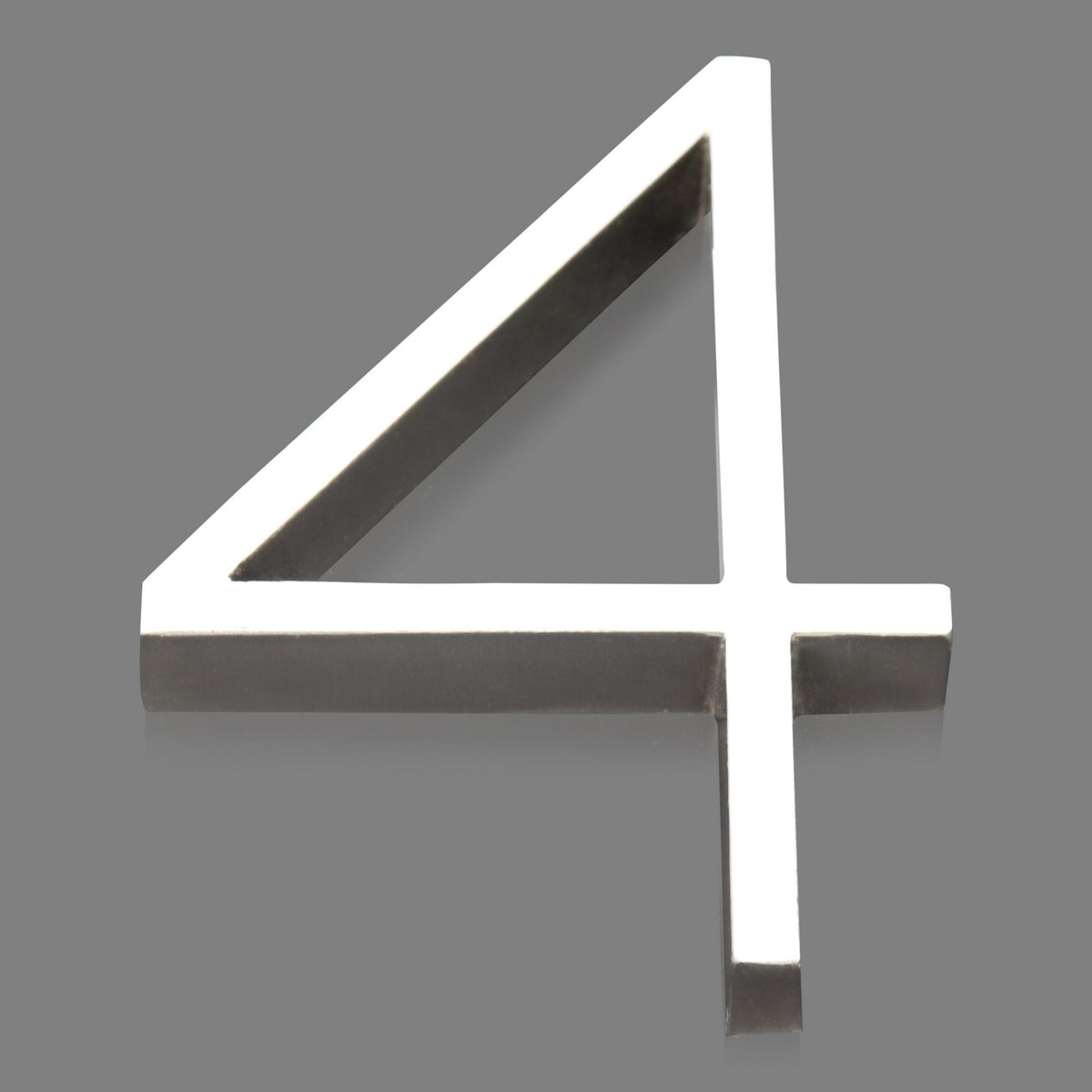 Reflective Modern Floating House Numbers