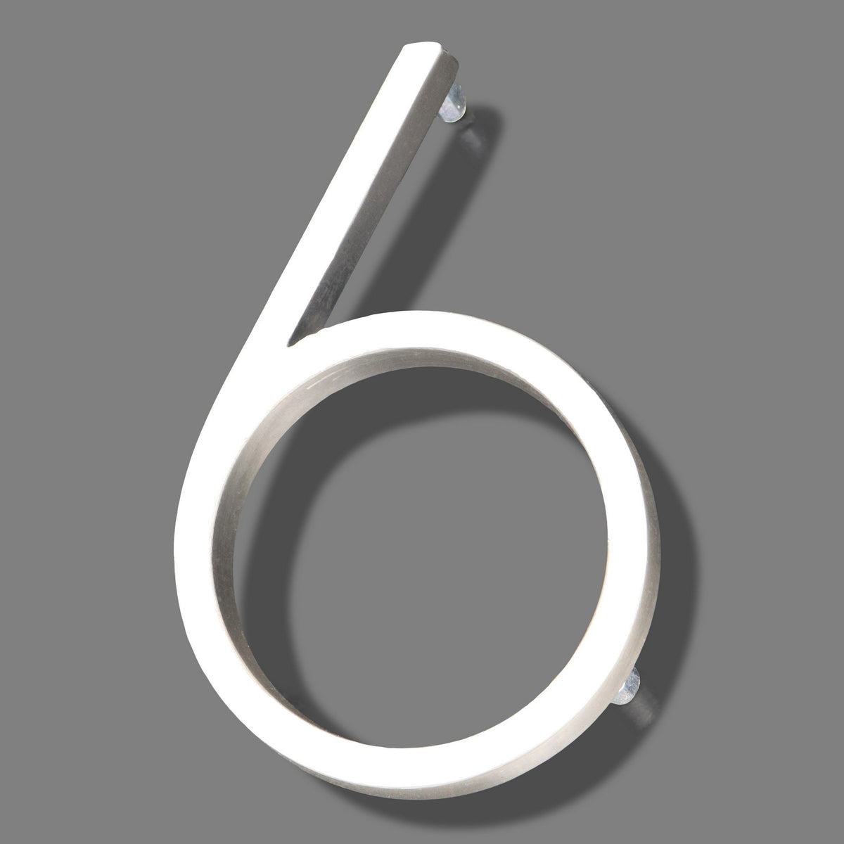 Reflective Modern Floating House Numbers